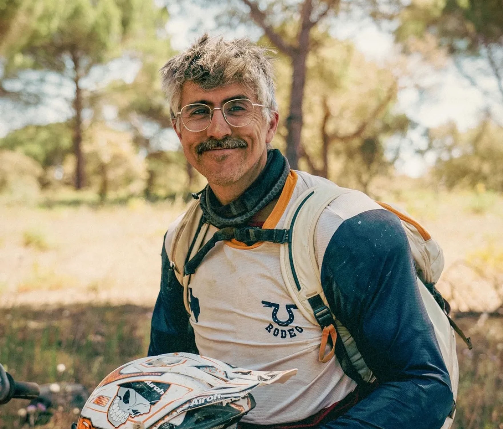 Will Acuff smiling on a dirt bike